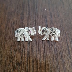 AuthenticSterlingSilverElephantEarrings